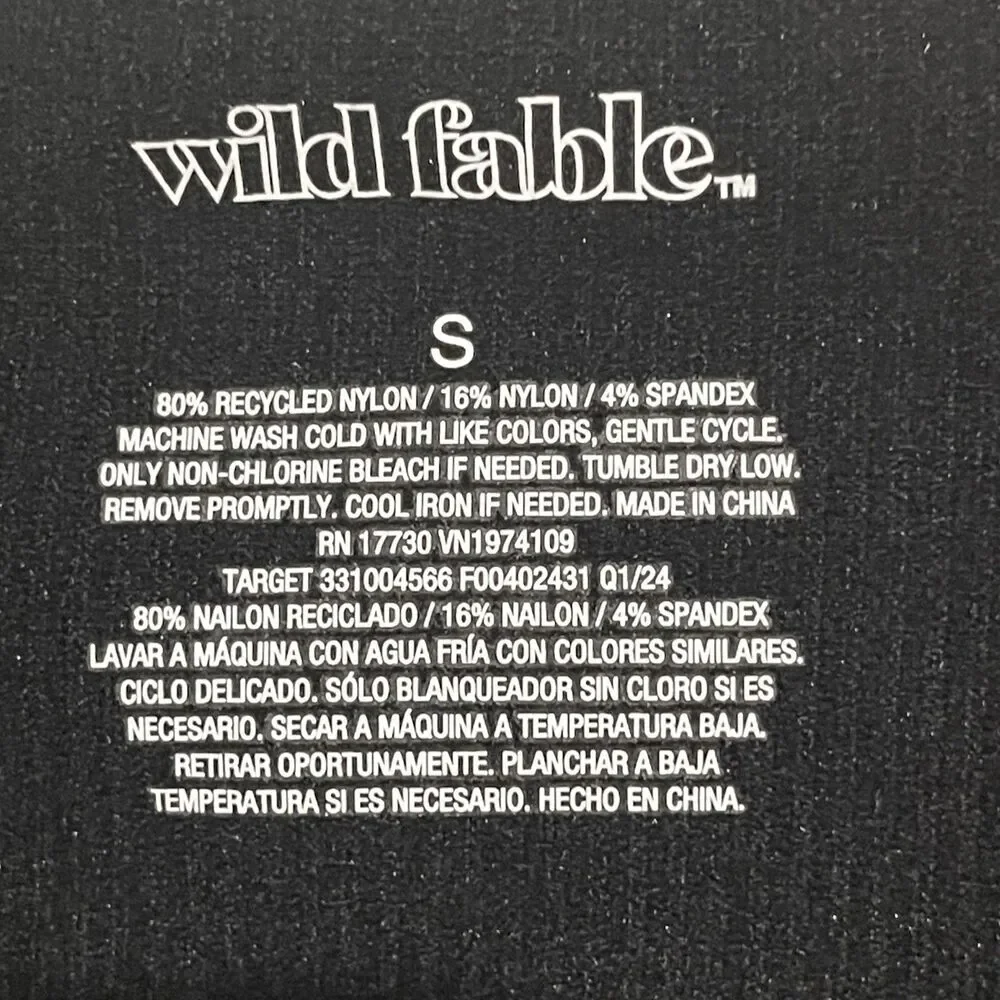 Wild Fable Black Cropped Ribbed Top - Picture 3 of 4